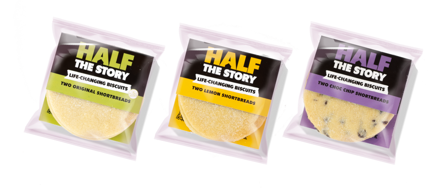 The Handmade Twin — Original, Lemon and Choc Chip shortbread twin packs by Half the Story, Nottingham