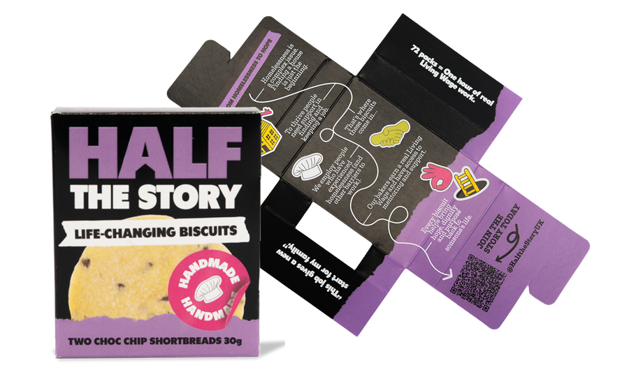 The Handmade Twin — Original, Lemon and Choc Chip shortbread twin packs by Half the Story, Nottingham